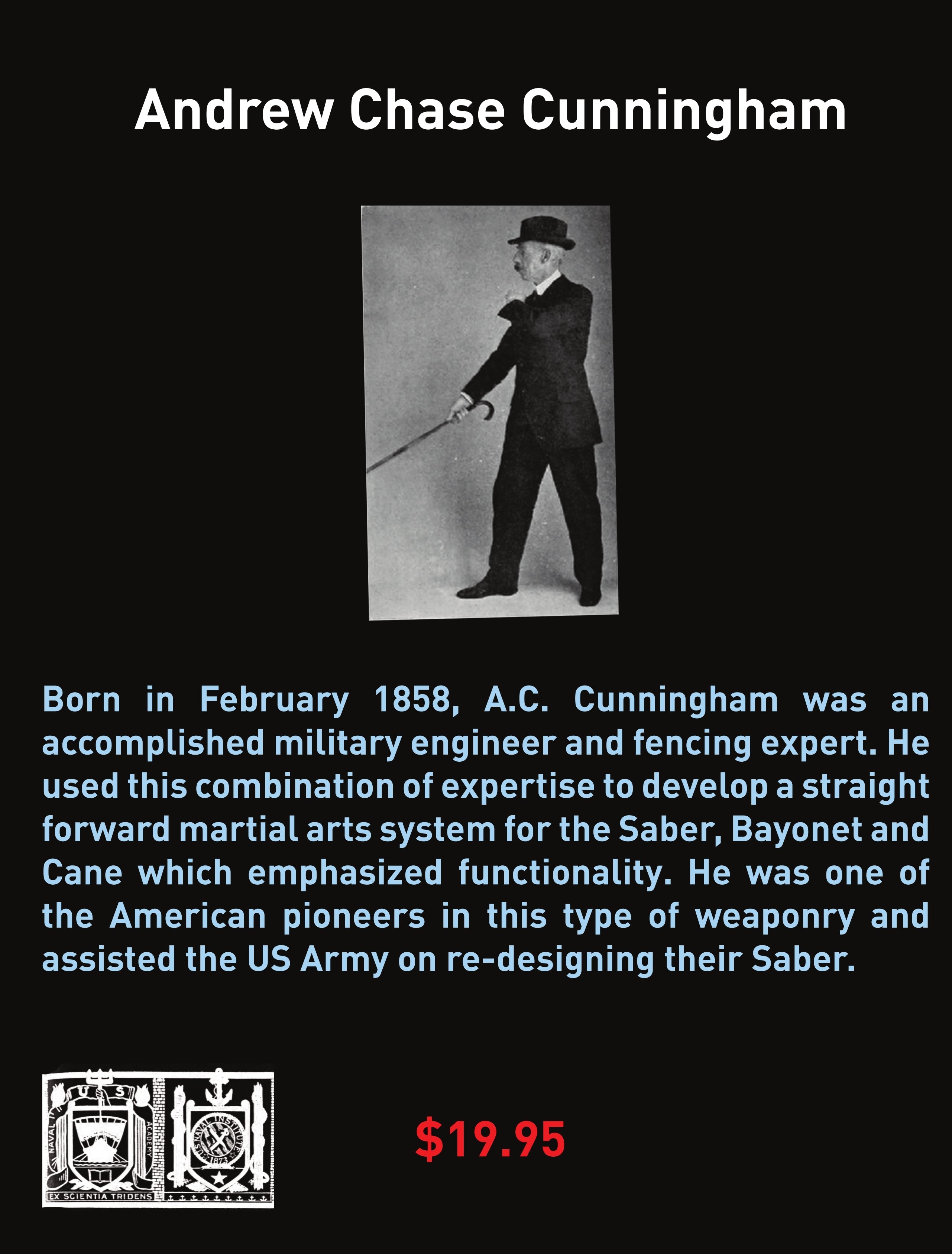 Scientific Study of A C Cunningham Saber Cane Bayonet book sword fighting