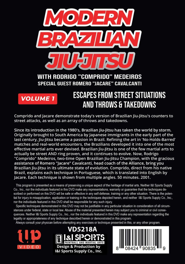Modern Brazilian Jiu Jitsu #1 Street Situations DVD Rodrigo Comprido Medeiros