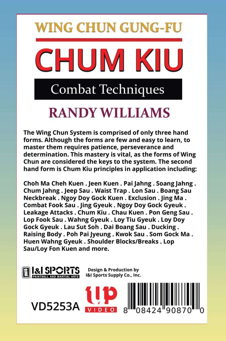 Wing Chun Gung Fu Chum Kiu Combat Techniques Sticky Hands DVD Randy Williams