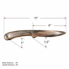 Kamagong Ironwood Hardwood Practice 11" Training Knife Karate martial art