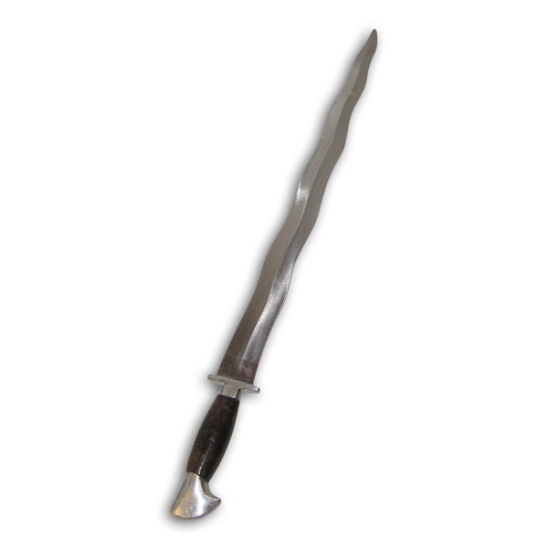 Filipino Dull Metal Practice Kris Training Sword with Sheath 26"